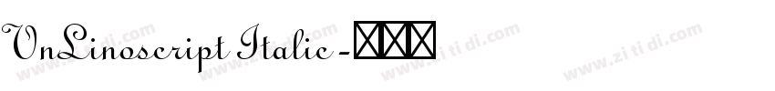 VnLinoscript Italic字体转换